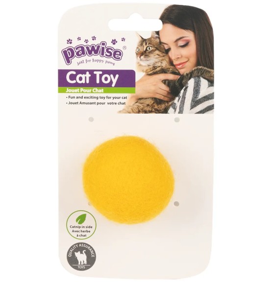 Kassi mänguasi, villane kellukesega pall Wool Ball with Bell Inside (Pawise)
