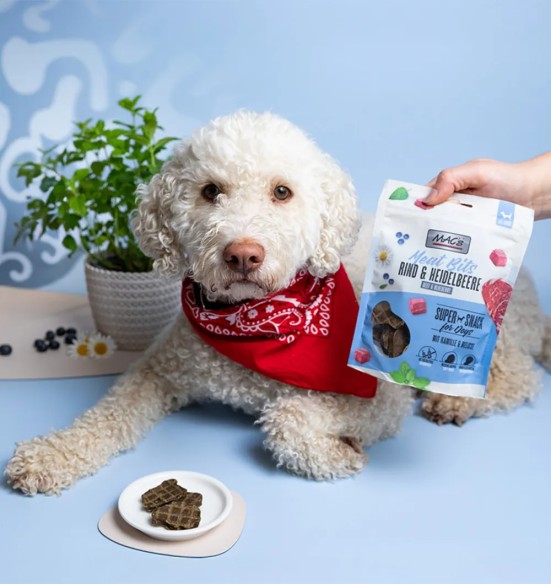 Koeramaius veiseliha ja mustikatega, pehme, teraviljavaba Mac's Meat Bits