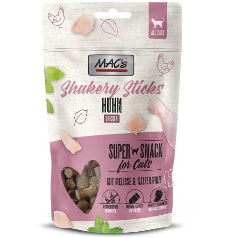 Mягкое лакомство для кошек MAC's Shakery Sticks, с куриным мясом