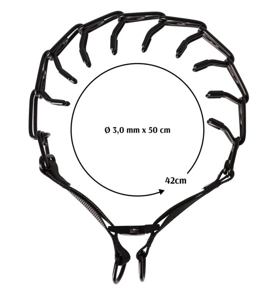 Ogakaelarihm silikoonist otsakatetega, must (Dingo Gear)