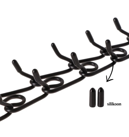 Ошейник с шипами и силиконовыми наконечниками, чёрный (Dingo Gear)