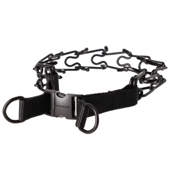 Ошейник с шипами и силиконовыми наконечниками, чёрный (Dingo Gear)