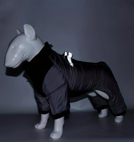 Куртка зимняя для собак с короткой шлейкой,...