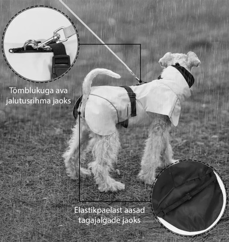 Koera vihmajope torusalliga, must (VPETBR-R53)