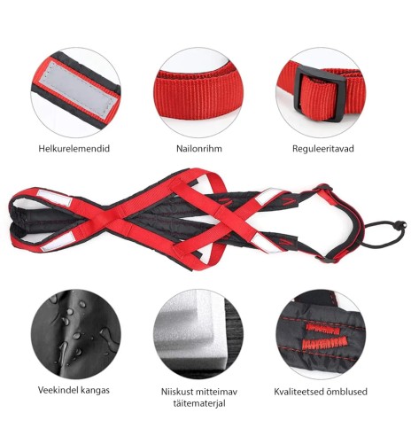 Шлейка ездовая спортивная, чёрная (VPETBR-H1)