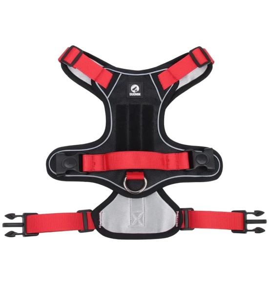 Tugevad traksid koerale, pehmendusega, must-punane (VPETBR-H3)