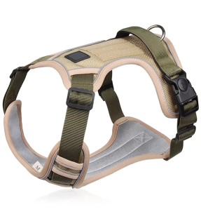 Шлейка для собак с мягкой подкладкой, серая с белыми буквами Grey Letters (Dogness Elegant Printing) – Шлейки на подкладке – Dogness – Valgekihv