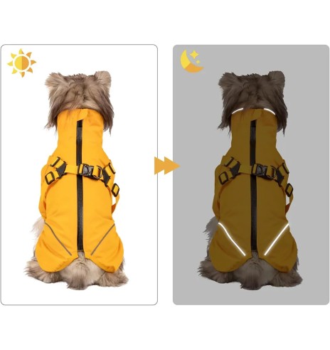 Koera vihmajope traksidega, kollane (VPETBR-R316)