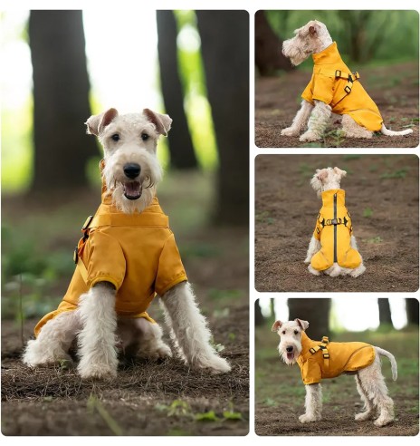 Koera vihmajope traksidega, kollane (VPETBR-R316)