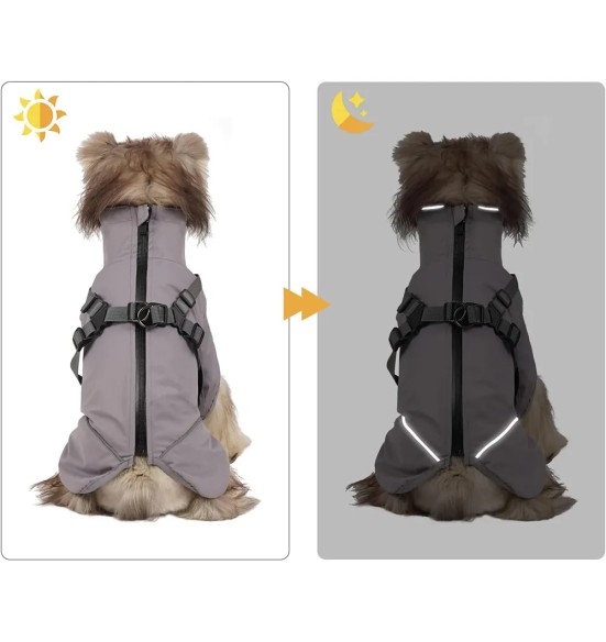 Koera vihmajope traksidega, hall (VPETBR-R316)