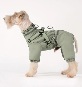 Теплая зимняя куртка для собак, двусторонняя, желтая Puffer Jacket (Red Dingo) – Soojad joped – Red Dingo – Valgekihv 2