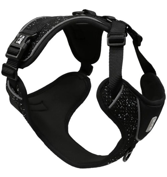 Tirimisvastased koera traksid, ergonoomilised, must graniit, EXPLOR Ultimate Fit Duvoplus