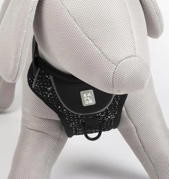 Корректирующая шлейка для собак, эргономичная, чёрный гранит EXPLOR Ultimate Fit Duvoplus