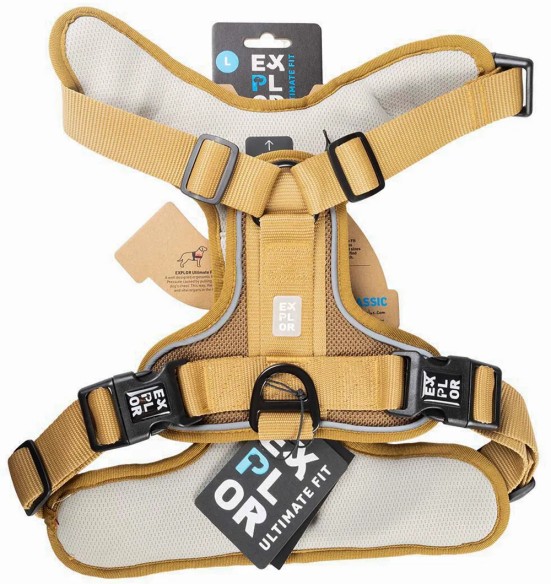 Tirimisvastased koera traksid, ergonoomilised, kõrbepruun, EXPLOR Ultimate Fit Duvoplus