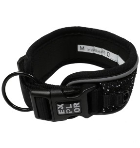 Koera kaelarihm, turvaline, petroolisinine, EXPLOR Ultimate Fit Control Duvoplus–Tekstiilist–Duvoplus–Valgekihv 2