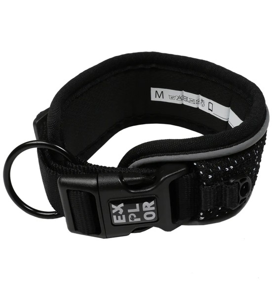 Koera kaelarihm, turvaline, must graniit, EXPLOR Ultimate Fit Control Duvoplus