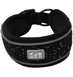 Koera kaelarihm, turvaline, petroolisinine, EXPLOR Ultimate Fit Control Duvoplus–Tekstiilist–Duvoplus–Valgekihv