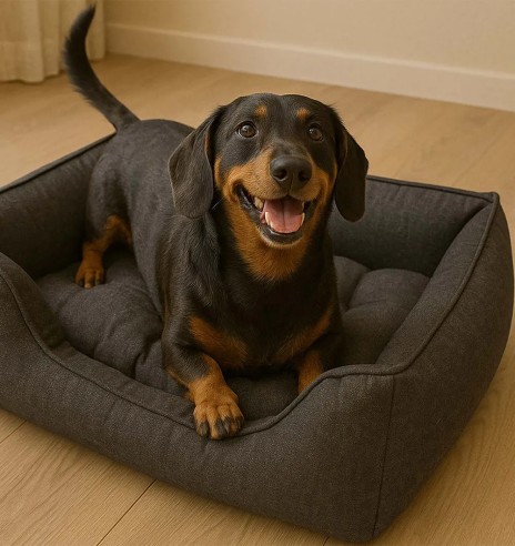 Лежанка для собак с съёмной мягкой подушкой,...