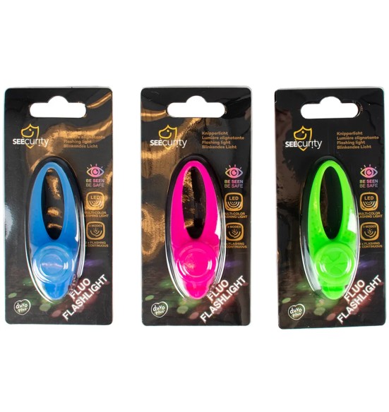 LED-фонарик для крепления на ошейник, силиконовый, Fluo Flashlight SEEcurity (Duvoplus)