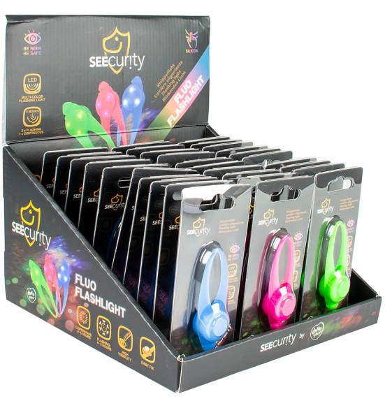 LED-tuleke rihma külge kinnitamiseks, silikoonist, Fluo Flashlight SEEcurity (Duvoplus)