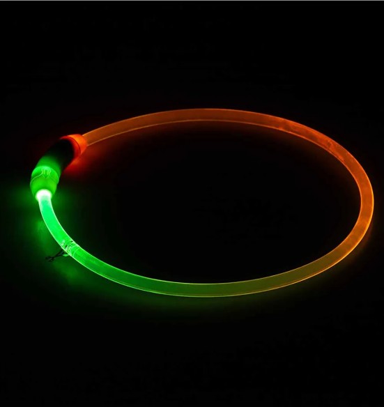 Ошейник для собак с многоцветной LED-подсветкой Flash Light Ring Multicolour SEEcurity (Duvoplus)