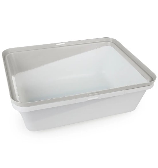 Kassi liivakast, lahtine kõrge äärisega, beež-valge (AFP - Go Fresh)