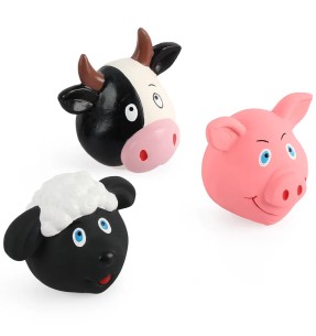 Игрушка для собак, набор латексных фермерских животных, 3...