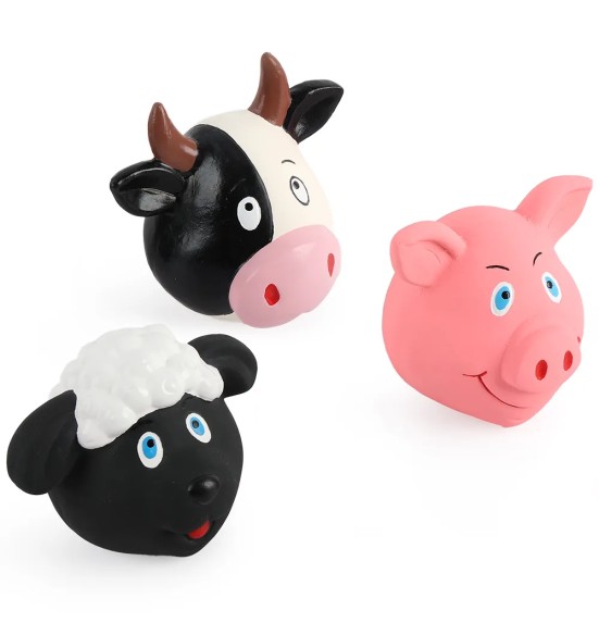 Игрушка для собак, набор латексных фермерских животных, 3 шт., Farm Buddies (AFP - ZooTex)