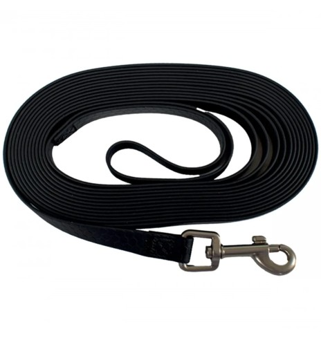 Поводок из нейлона с покрытием ПВХ, чёрный (Doogy)
