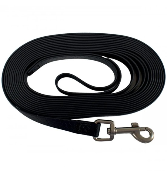 Поводок из нейлона с покрытием ПВХ, чёрный (Doogy)