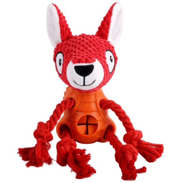 Игрушка для собаки можно наполнить вкусняшками Treat Hider Fox (AFP - Treats In ‘V’ Hiders)