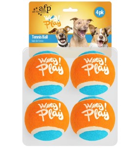 Tennisepallid koertele 3 tk (Pawise)–Tennisepallid–AFP - All For Paws–Valgekihv