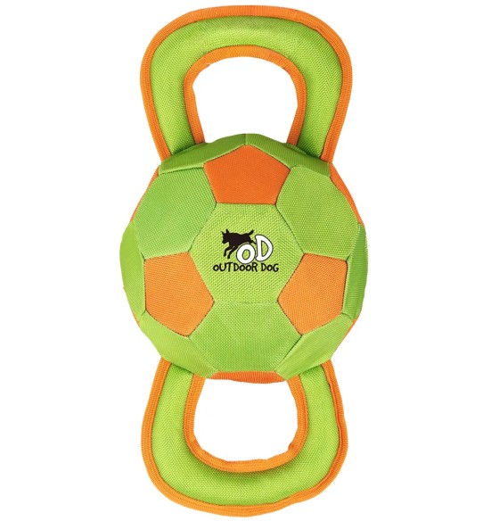 Mänguasi koerale, pall kahe sangaga, ø 15 cm, roheline, Ballistic Handle Ball (AFP - Outdoor Dog)