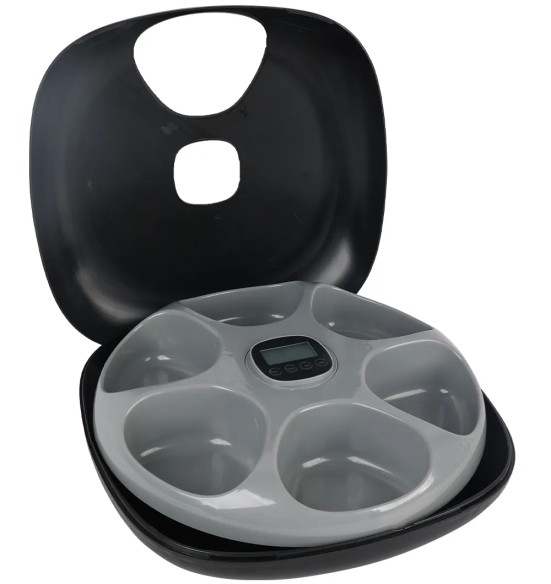 Автоматическая кормушка с охлаждающими элементами, 6 кормлений, чёрная (AFP – Lifestyle)