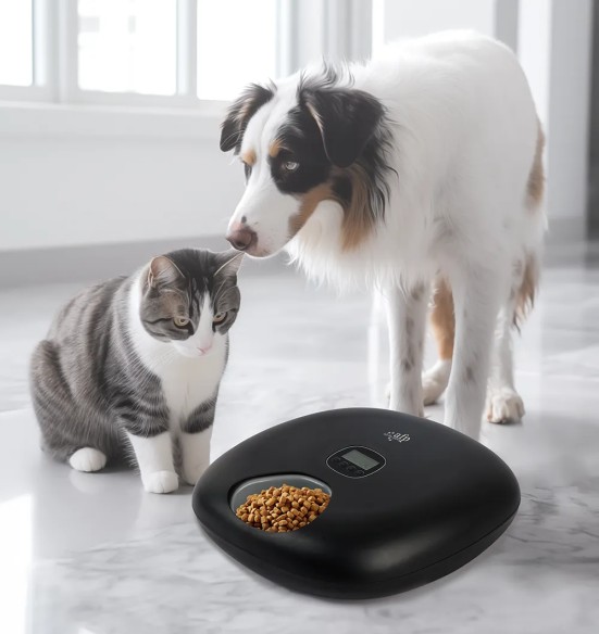 Автоматическая кормушка с охлаждающими элементами, 6 кормлений, чёрная (AFP – Lifestyle)