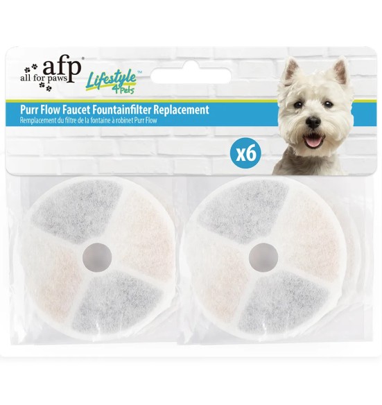 Filtrid joogipurskkaevule Purr Flow Faucet Fountain Filter, 6 tk (AFP - Lifestyle 4 Pets)