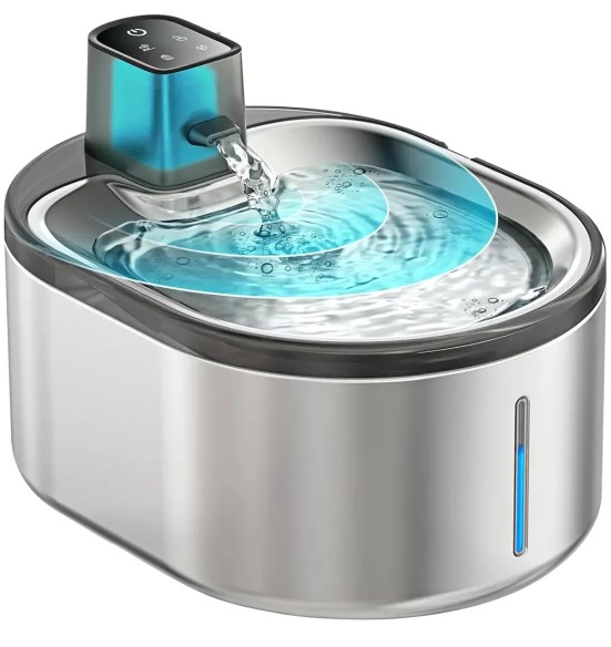 Joogipurskkaev lemmikloomale, roostevaba, akutoitega, 4 liitrit, Pura Flow Faucet Pet Fountain (AFP - Lifestyle 4 Pets)