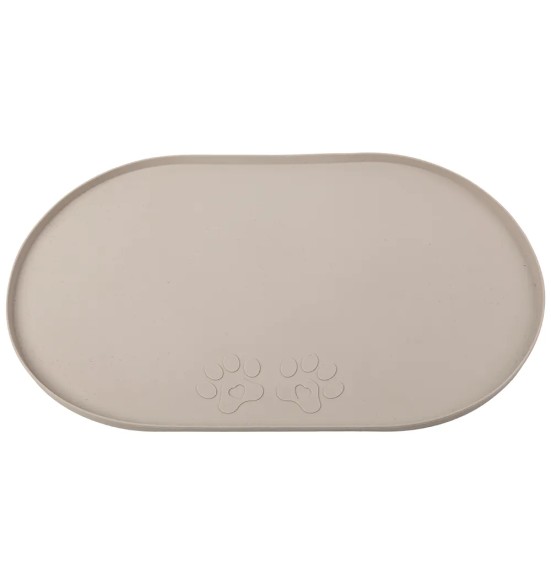 Силиконовый овальный коврик для кормления с двумя отпечатками лап (Pawise)