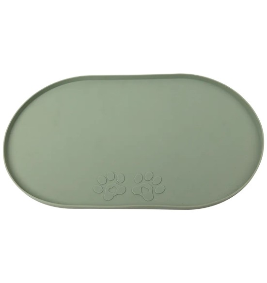 Söögimatt silikoonist ovaalne, kahe käpajäljega (Pawise)