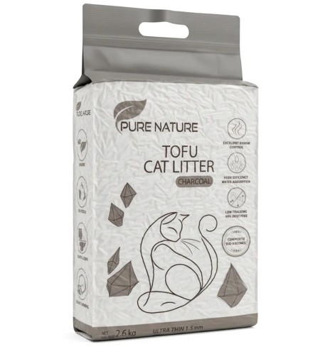 Pure Nature TOFU CHARCOAL наполнитель для...