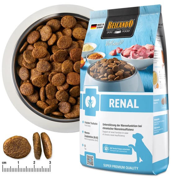 BELCANDO VETLINE RENAL veterinaarsarja kuivtoit koerale, neerufunktsiooni toetamiseks