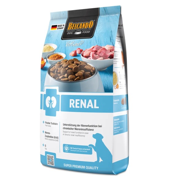 BELCANDO VETLINE RENAL veterinaarsarja kuivtoit koerale, neerufunktsiooni toetamiseks