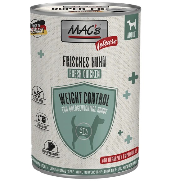MAC’s Vetcare WEIGHT CONTROL консервы со свежей курицей – для похудения у собак