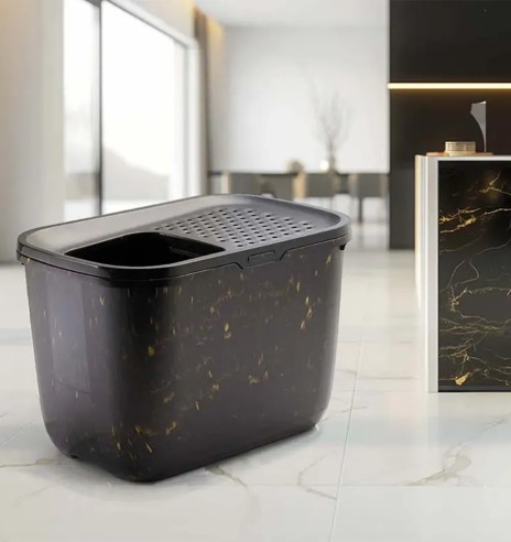 Savic HOP IN Marble liivakast kassile, must-kuldne