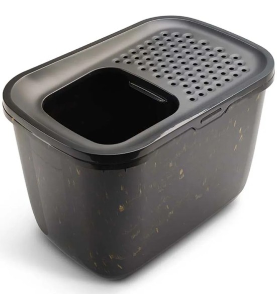 Savic HOP IN Marble туалет для кошек, чёрно-золотистый