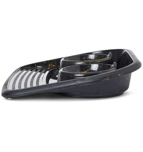 Savic Butler Marble двойная миска на подставке,...