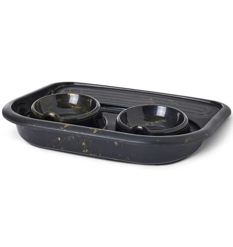 Savic Butler Marble двойная миска на подставке,...