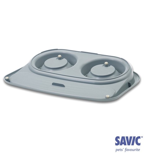 Миска двойная на подставке BUTLER, разного цвета (Savic)