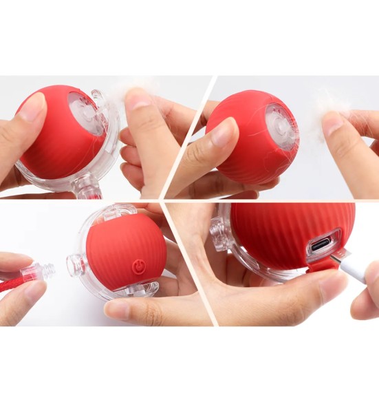 Интерактивный самокатящийся LED-мячик для кошек Magic Flash Ball (Pawise)