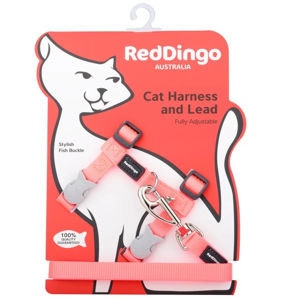 Kassi traksid ja jalutusrihm, erk virsikuroosa, Classic Hi-Vis Peach (Red Dingo)